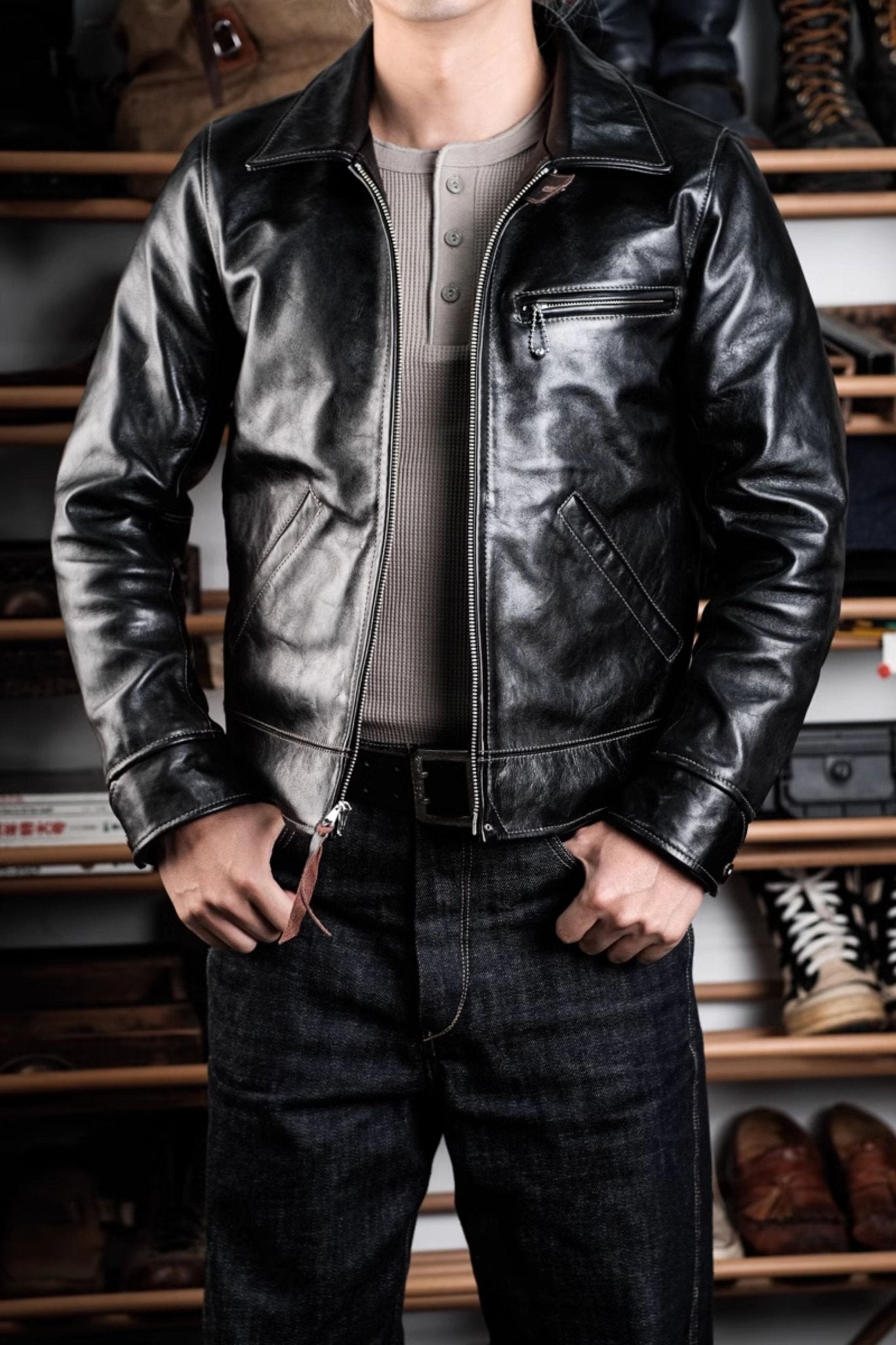 Single Rider Leather Jackets — Real Simons by Brake House