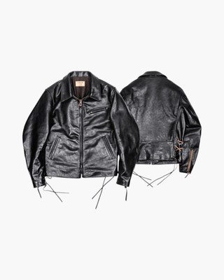 CHP Motorcycle Jacket - Tea Core Horsehide - Brake House - Black - black
