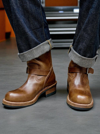 Leather Engineer Boots 2660 - Brake House - Dark Brown - 11
