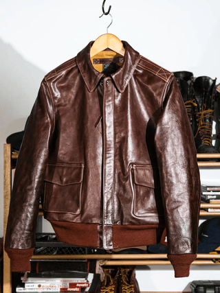 A - 2 Seal Brown Leather Jacket - Brake House - Seal Brown - 3
