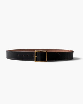 Garrison Tea-core Leather Belt - Brake House - Black / Brass - 2