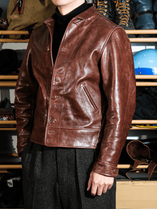 Cossack Leather Jacket - Brown - Brake House - Brown - 5