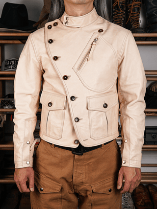 Record Breaker Motorcycle Leather Jacket (Limited eddition) - Brake House - S - 6