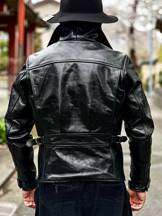 Four Corner Leather Work Jacket - Brake House - Black - 6