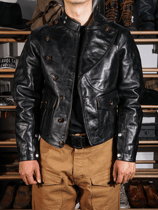 Record Breaker Motorcycle Leather Jacket (Limited eddition) - Brake House - S - 3