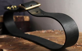 Studded Brass Buckle Leather Belt