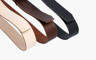 Brass Buckle Vegetable-Tanned Leather Belt