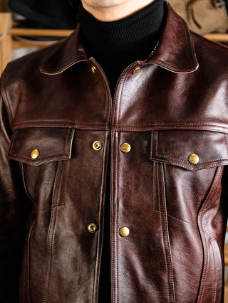 Type 3 Leather Jacket - Brake House - Brown - 11
