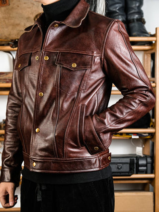 Type 3 Leather Jacket - Brake House - Brown - 12