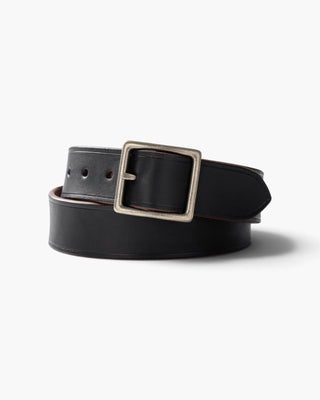 Garrison Tea-core Leather Belt - Brake House - Black / Silver - 1
