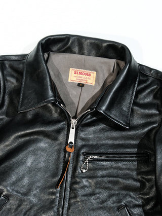 1930s Cropped Single Leather Jacket - Brake House - Natural hide - 12