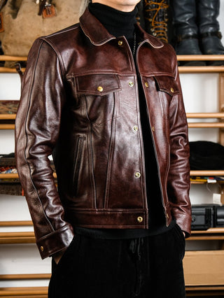 Type 3 Leather Jacket - Brake House - Brown - 10