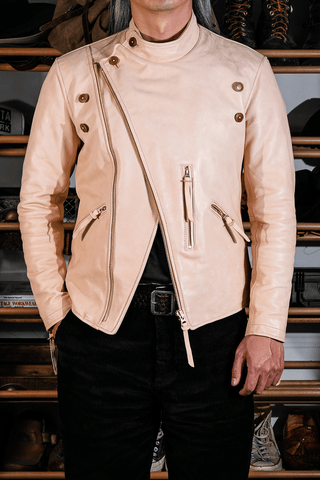 San Mateo Leather Jacket - Brake House - Natural hide - 9