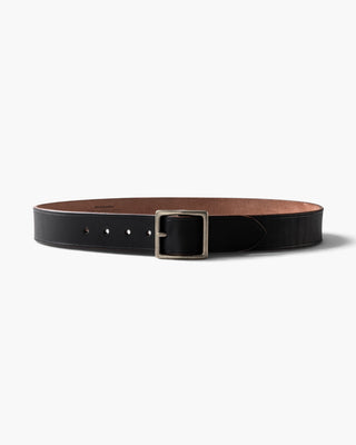 Garrison Tea-core Leather Belt - Brake House - Black / Silver - 2