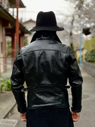 Four Corner Leather Work Jacket - Brake House - Black - 10