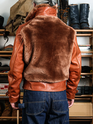 Grizzly Shearling Leather Jacket - Havana