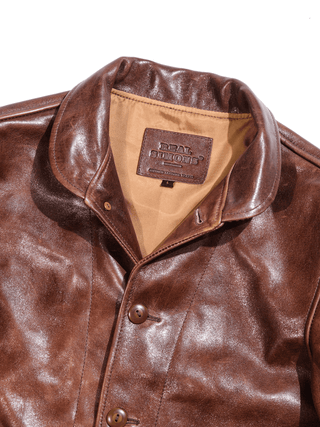Cossack Leather Jacket - Brown - Brake House - Brown - 9