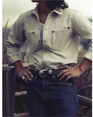 Western Style Leather Belt