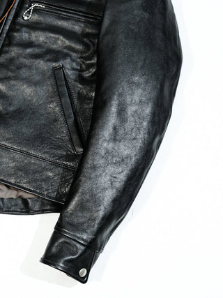 1930s Cropped Single Leather Jacket - Brake House - Natural hide - 15