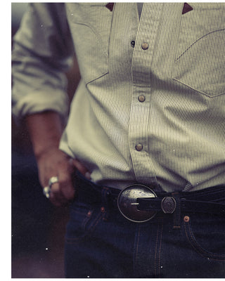 Western Style Leather Belt