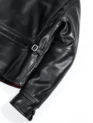 Single Sport Leather Jacket - Brake House - Seal Brown - 17