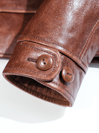 Cossack Leather Jacket - Brown - Brake House - Brown - 13