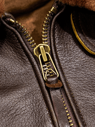 G - 1 Aviation Flight Leather Jacket - Brake House - Black - 19