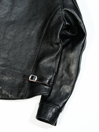 1930s Cropped Single Leather Jacket - Brake House - Natural hide - 17