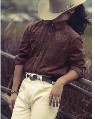 Western Style Leather Belt