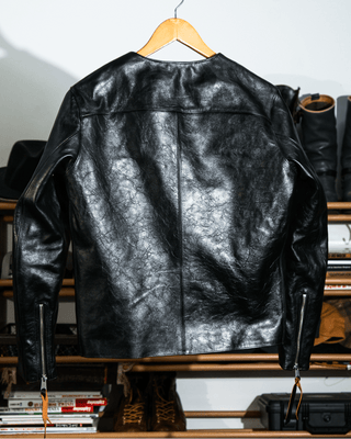 1960s Flat Track Leather Racing Jacket - Tea - core Horsehide - Brake House - 4