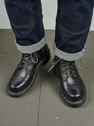 Bump Cap Toe Service Boots 8301 - Brake House - Black - VIBRAM sole - 13