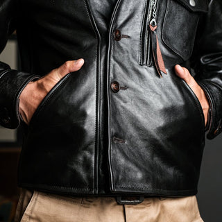 1940s California Bears Car Coat Black - Brake House - Black - 22