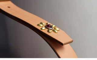 Studded Brass Buckle Leather Belt