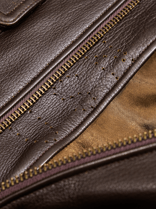 G - 1 Aviation Flight Leather Jacket - Brake House - Black - 21