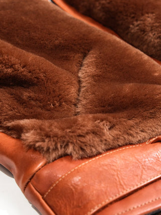 Grizzly Shearling Leather Jacket - Havana - Brake House - Havana brown - 18