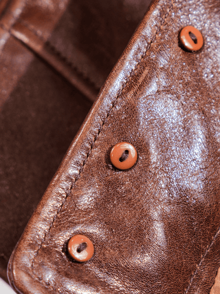 Cossack Leather Jacket - Brown - Brake House - Brown - 18