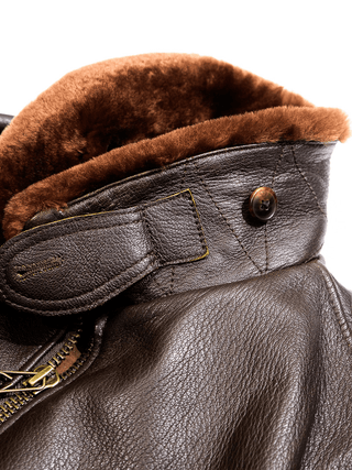 G - 1 Aviation Flight Leather Jacket - Brake House - Black - 13