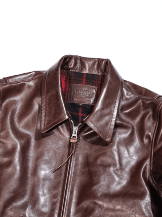 Single Sport Leather Jacket - Brake House - Seal Brown - 12