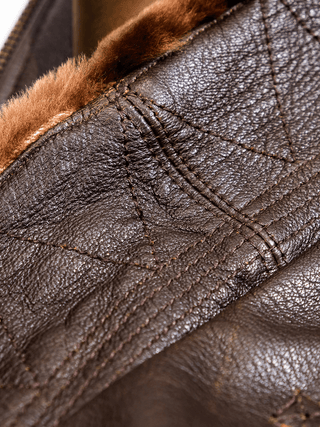 G - 1 Aviation Flight Leather Jacket - Brake House - Black - 17