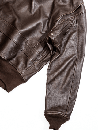 G - 1 Aviation Flight Leather Jacket - Brake House - Black - 27