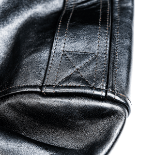 A - 2 Black Leather Jacket - Brake House - Black oil - wax horsehide - 32