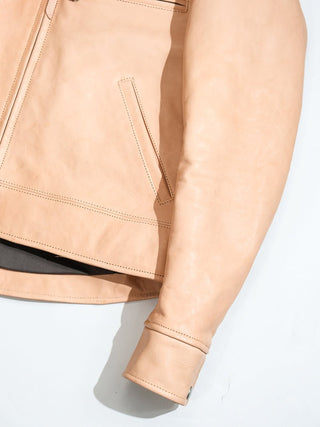 1930s Cropped Single Leather Jacket - Brake House - Natural hide - 20