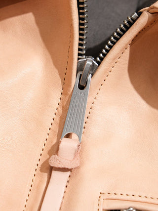 1930s Cropped Single Leather Jacket - Brake House - Natural hide - 21