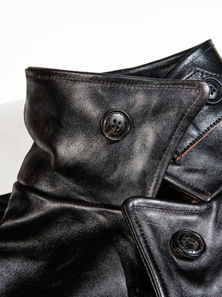 Four Corner Leather Work Jacket - Brake House - Black - 22