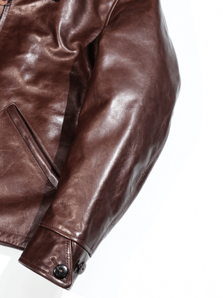 Single Sport Leather Jacket - Brake House - Seal Brown - 16