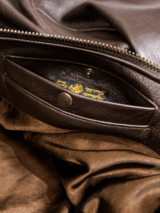 G - 1 Aviation Flight Leather Jacket - Brake House - Black - 33