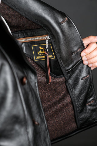 1940s California Bears Car Coat Black - Brake House - Black - 10