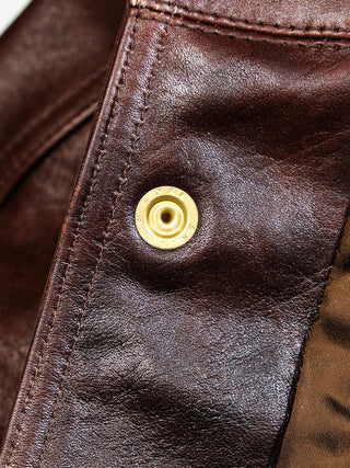 Type 3 Leather Jacket - Brake House - Brown - 30