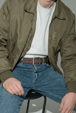 Garrison Heavy Steel Leather Belt - Brake House - 95cm(W27–28) - 17