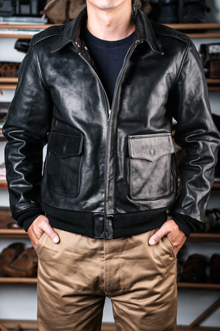 A2 Black Leather Jacket